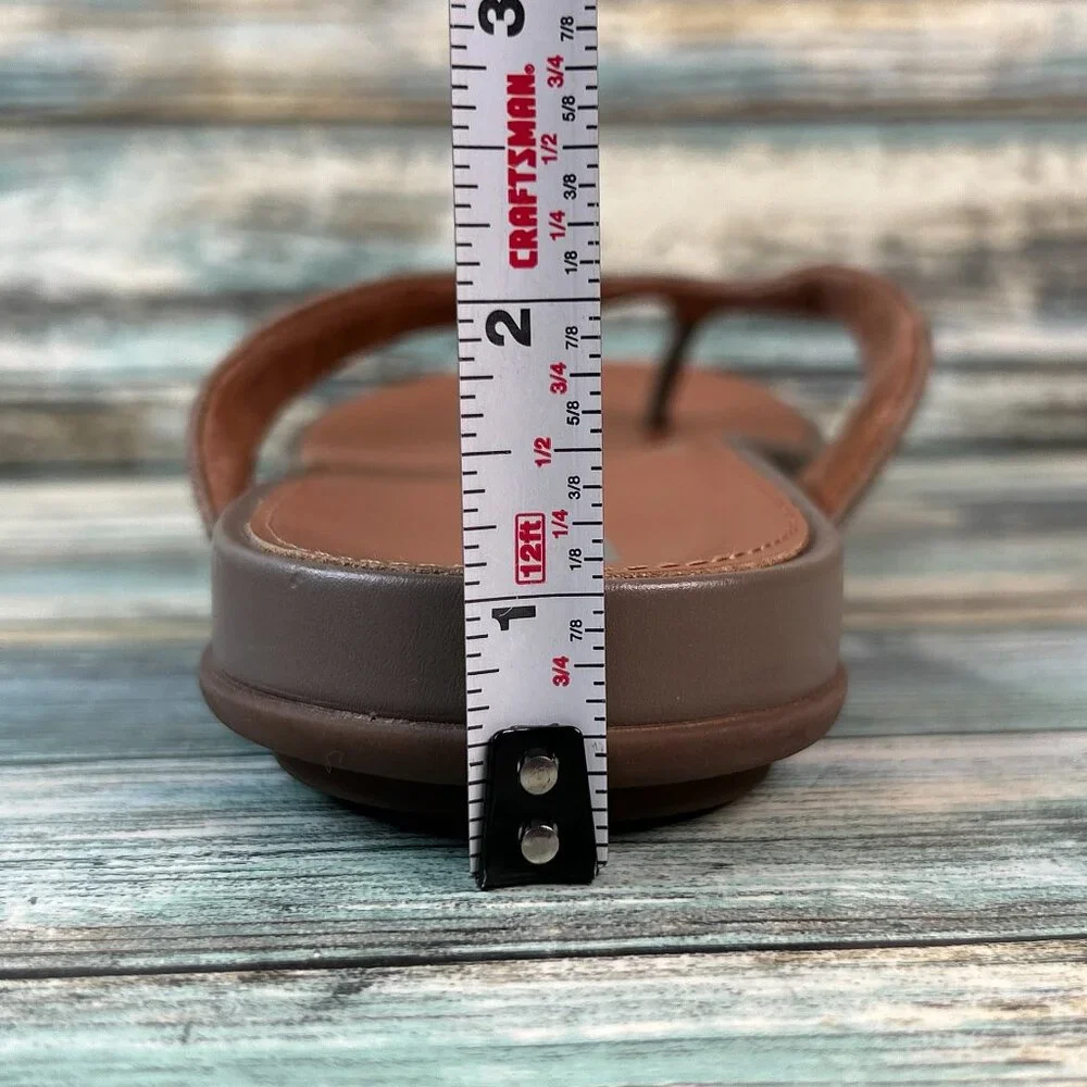 Fitflop Flip Flop Sandals Womens Size 10 Brown Casual Thongs Shimmery